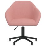 vidaXL Chaises pivotantes à manger lot de 2 rose velours