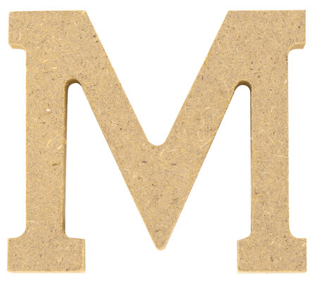 Lettre en bois MDF 5 x 1 2 cm Alphabet lettre M