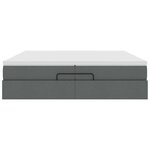 VidaXL Cadre de lit ottoman avec matelas gris foncé 200x200cm tissu