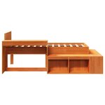 vidaXL Cadre de lit sans matelas cire marron 90x200 cm bois pin massif