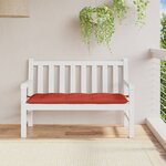 vidaXL Coussin de banc de jardin rouge mélangé 120x50x7 cm tissu