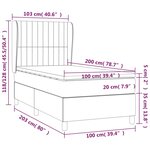 vidaXL Sommier à lattes de lit avec matelas Taupe 100x200 cm Tissu