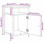 vidaXL Cabinet de chevet chêne artisanal Bois d'ingénierie