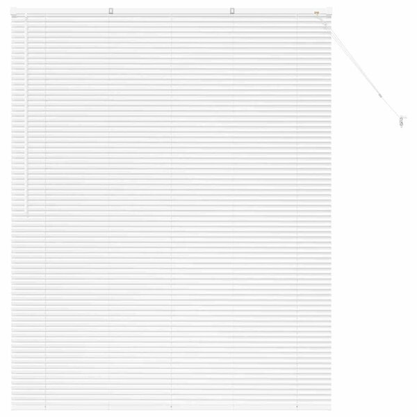 vidaXL Store de Fenêtre avec des rideaux Blanc Aluminium