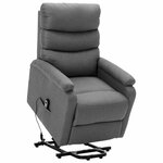 vidaXL Fauteuil Gris clair Tissu