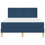 vidaXL Cadre de lit avec matelas Bleu 120 x 200 cm Tissu