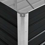 vidaXL Lit surélevé de jardin Anthracite 240x80x77 cm Acier galvanisé