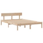 vidaXL Lit bibliothèque sans matelas 140x190 cm bois de pin massif