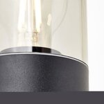 Applique extérieure 2L avec détecteur noir dépoli aluminium-plastique IP44