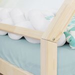Lit tipi enfant TAHUKA 120 x 180 rose pastel