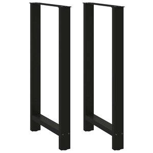 vidaXL Pieds de table de bar Noir 2 pièces 60 x (110-111) cm Acier