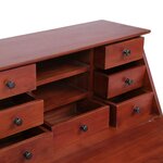 vidaXL Bureau secrétaire Marron 78x42x103 cm Bois d'acajou massif