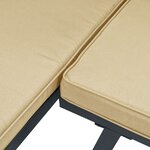 vidaXL Salon de jardin avec coussins 6 Pièces noir acier enduit de poudre