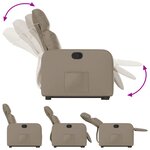 vidaXL Fauteuil inclinable Cappuccino Similicuir