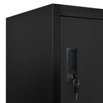 vidaXL Armoire à casiers Noir 90x45x180 cm Acier