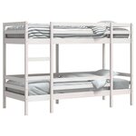 vidaXL Lit superposé Blanc 80x200 cm Bois de pin massif