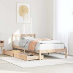 vidaXL Cadre de lit sans matelas 100x200 cm bois massif de pin