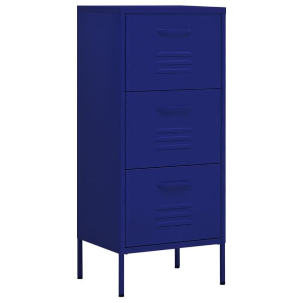 vidaXL Armoire de rangement Bleu marine 42 5x35x101 5 cm Acier
