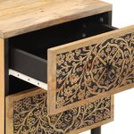 vidaXL Table de chevet 40x33x46 cm Bois de manguier solide