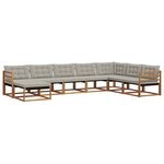 vidaXL Ensemble de canapés d'extérieur 8 pc Gris Naturel et Clair