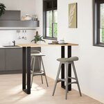 vidaXL Pieds de table de bar en U 2 pièces noir 40 x (110-111) cm acier