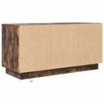 vidaXL Meuble TV avec lumières LED chêne fumé 100x41x50 cm