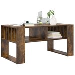 vidaXL Table basse Chêne fumé 92 x 49 5 x 45 cm Bois d'ingénierie