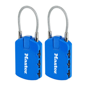 Pack de 2 Cadenas à Combinaison avec Etiquette Adresse Couleur Aléatoire 6 5 x 3 x 1 1 cm