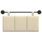vidaXL Tête de lit suspendue Crème Tissu