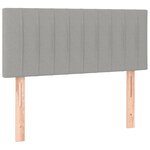 vidaXL Tête de lit à LED Gris clair 100x5x78/88 cm Tissu