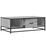 vidaXL Table basse sonoma gris 100x57x35 cm bois d'ingénierie et métal