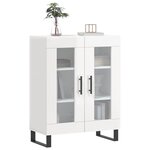vidaXL Buffet Blanc brillant 69 5x34x90 cm Bois d'ingénierie