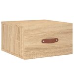 vidaXL Table de chevet murale chêne sonoma 35x35x20 cm