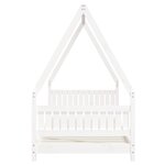 vidaXL Cadre de lit pour enfants blanc 90x200 cm bois de pin massif