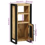 vidaXL Cabinet de Salle de Bain Marron Bois de manguier massif