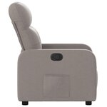 vidaXL Fauteuil inclinable Taupe Tissu