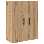 vidaXL Haut Armoire 2 Pièces Chêne artisanal Bois Aggloméré et Verre