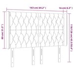 vidaXL Tête de lit à LED Taupe 163x16x118/128 cm Tissu
