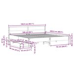 vidaXL Cadre de lit sans matelas blanc 160x200 cm bois de pin massif