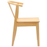 vidaXL Chaise de salle à manger 2 Pièces Naturel