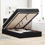 vidaXL Cadre de lit ottoman avec matelas noir 120x200 cm velours