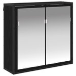 vidaXL Ensemble de mobilier de salle de bain avec tiroir Chêne noir