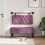vidaXL Tête de lit suspendue Avec lumière LED Pourpre Velours