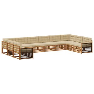 vidaXL Ensembles de canapés 10 pc Bois d'Acacia Massif