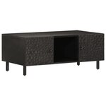 vidaXL Table basse noir 100x54x40 cm bois massif de manguier