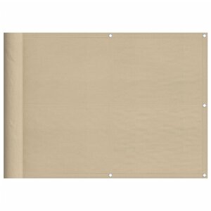vidaXL Écran de balcon beige 75x700 cm 100  polyester oxford