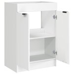 vidaXL Armoire sous évier de salle de bain Blanc 78 5 x 37 5 x 81 cm