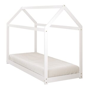 Lit Zoey cabane blanc + matelas