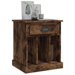 vidaXL Table de chevet chêne fumé 43x36x50 cm