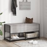 vidaXL Banc de rangement sonoma gris 100x42 5x47 cm bois d'ingénierie